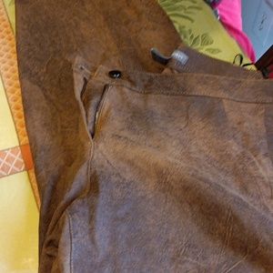 Ladies faux leather pants